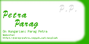 petra parag business card